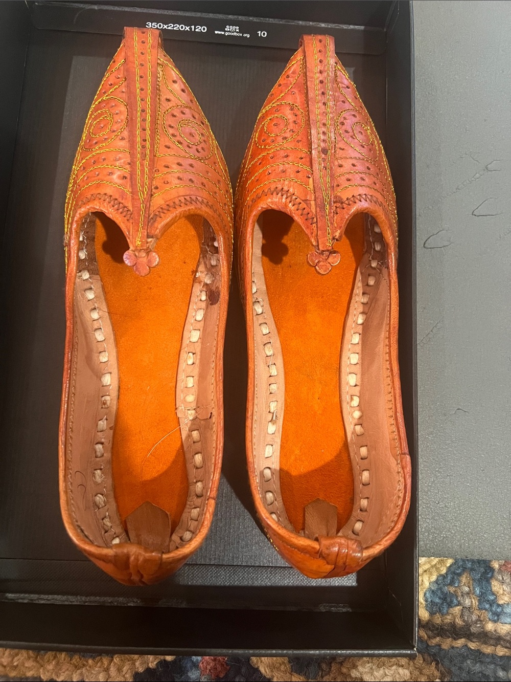 Handcrafted Orange Women's Slip-On Flats